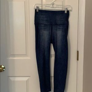 Lucy faux denim high waisted leggings